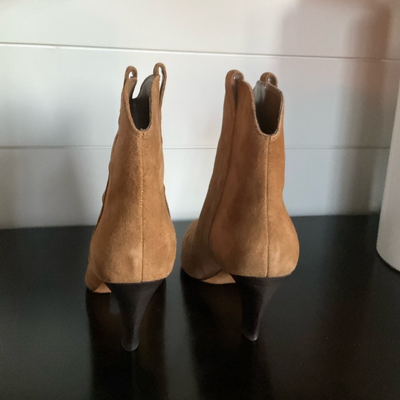 Marc Fisher Carissa Caramel Suede Ankle Boots - Picture 7 of 9
